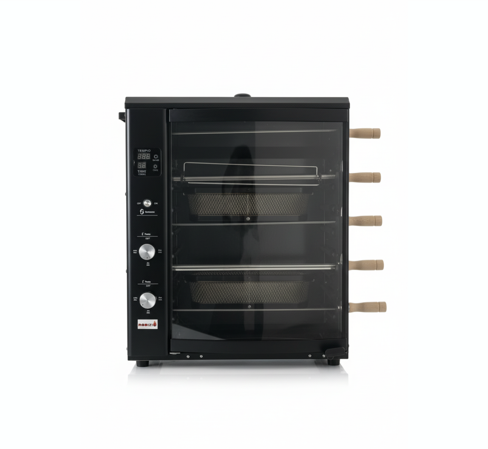 Asador Gas Propano 5 Brochetas - Vista lateral